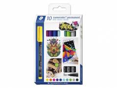 OHP-pen Lumocolor assorteret M 0,8-1mm 317 C10 permanent 10stk/pak