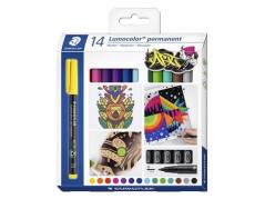 OHP-pen Lumocolor assorteret M 0,8-1mm 317 C14 permanent 14stk/pak