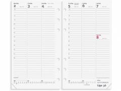 Ugekalender System PP Refill 9,5x16,8cm højformat 2024 2750 00