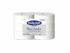 Toiletpapir Jumbo, BulkySoft, Premium Gigant M, 2 lag, hvid x 320.00m kasse a 6 ruller
