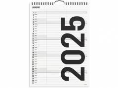 Familiekalender Black and white 2 kol. 2025 