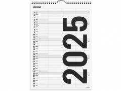 Familiekalender Black and white 3 kol. 2025 