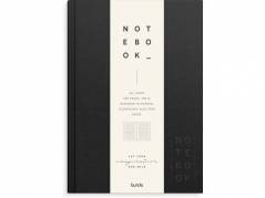 Notebook Textile A5 black lined