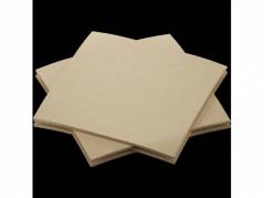 Kaffeserviet, Duni, Dunisoft, 1/4-fold væv, brun 200mmx200mm, pakke a 180 stk