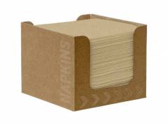 Dispenserserviet , Duni, Dunisoft, væv brun 200mmx200mm, pakke a 50 stk