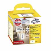 Universeletiket, Avery, A1933084 Polyester 57x32mm hvid, rulle a 400 etiketter