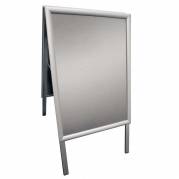 Gadeskilt, Twinco, aluminium/gr&aring;, 630 x1110x90mm, Format: 50x70cm