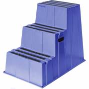 Sikkerhedstrin, Twinco Twin 890x585x730mm, 3 trin, bl&aring;