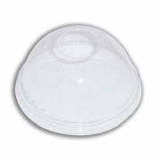 L&aring;g t/plastglas udvendig diameter: 96 mm, PLA transparent, Dome with hole pose a 50 stk, F/30/40/50cl F&oslash;devaregodkendt