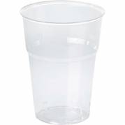 Plastglas, Duni, Rund, 200 ml indvendig diameter 74.0 mm, PS transparent, pose a 50 stk F&oslash;devaregodkendt