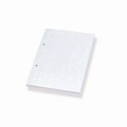 Standardblok, Bantex, linjeret, A5, hvid 148x210mm 2 Huller, Sidelimet