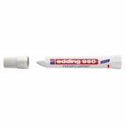 Marker, Edding, 950, 10MM, Rund spids hvid, permanent