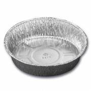 Foliebakke, Plus Pack, Rund, &Oslash; 158 h&oslash;jde 34 aluminium, aluminium, pakke a 100 stk 1-Compartments F&oslash;devaregodkendt