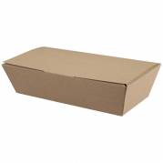 Pommes frites&nbsp;bakke,250x125x60mm Pap, brun, pakke a 150 stk F&oslash;devaregodkendt