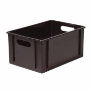 Plastkasse SmartStore, sort 12,5L med l&aring;g , 340mm x 240mm x 160mm EC4