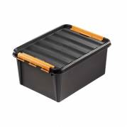 Plastkasse SmartStore, Pro, sort 15L med l&aring;g , 400mm x 300mm x 190mm