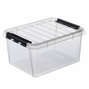 Plastkasse SmartStore, Classic transparent, 32L med l&aring;g , 500mm x 390mm x 260mm