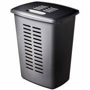 Plastkasse SmartStore, gr&aring; 60L T&oslash;jkurv med l&aring;g , 380mm x 490mm x 600mm
