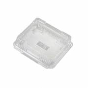 Plastbakke, m/h&aelig;ngslet l&aring;g 203x190x62mm PET, transparent, karton a 350 stk