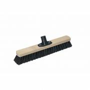 Fejekost, Vikan Broom wood soft  w/socket, r&oslash;d/tr&aelig; 400mmx400mm