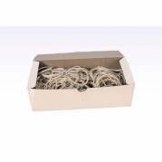 Gummib&aring;nd, 100 mm x 5 mm, gummi, hvid rullev&aelig;gt: 0.50 kg, pakke med 500 g