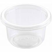 Plastbakke, Duni Fixpack, Rund, &Oslash; 80 h&oslash;jde 46 A-PET, transparent, karton a 1000 stk F&oslash;devaregodkendt
