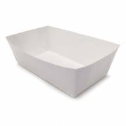 Pommes frites&nbsp;bakke, Food Line, Nr. 2 144x80x53mm Pap, hvid, pakke a 100 stk F&oslash;devaregodkendt