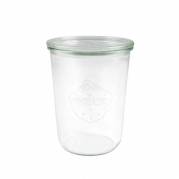 Sylteglas, Rund, &Oslash; 100, h&oslash;jde 147 Glass, transparent, pakke a 6 stk Weck F&oslash;devaregodkendt