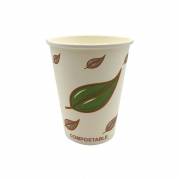 Kaffeb&aelig;ger, Papir + PE, hvid, 12 oz karton a 1000 stk, palle 15 kartoner Single wall, F&oslash;devaregodkendt