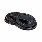 L&aring;g t/kaffeb&aelig;ger, PS, sort Lid high 12-16 oz, karton a 1000 stk palle 36 kartoner, F&oslash;devaregodkendt