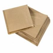 Burgerlomme, 150 x 190 mm, flat bag Kraftpapir, brun, pakke a 1000 stk palle a 126 kartoner, F&oslash;devaregodkendt