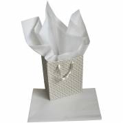 Silkepapir, 17 g/m2, 500 x 750 mm, hvid silkepapir, pakke a 480 ark