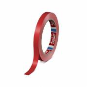 Pakketape, TESA 60404, 12 mm x 66.00 m samlet tykkelse 67 &micro;m kernediameter: 76 mm, Rulle, PVC Naturgummi, r&oslash;d, pakke a 12 ruller kasse a 144 ruller, palle a 5760 ruller