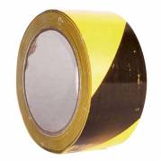 Markeringstape, 500 mm x 66.00 m kernediameter: 76 mm, Rulle, PVC Opl&oslash;sningsmiddel, sort/gul pakke a 6 ruller