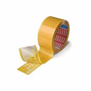 Pakketape, TESA 64007 Tyverisikrende virkning, 48 mm x 50.00 m samlet tykkelse 62 &micro;m kernediameter: 76 mm, Rulle, pp, Akryl transparent/gul, kasse a 6 ruller palle a 1440 ruller