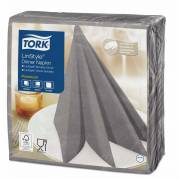 Middagsservietter, Tork, Linstyle 1/4-fold, gr&aring; 390mmx390mm, 55g/m2, pakke a 50 stk FSC Mix Credit