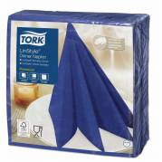 Middagsservietter, Tork, Linstyle 1/4-fold, midtnatsbl&aring; 390mmx390mm, 55g/m2, pakke a 50 stk FSC Mix Credit