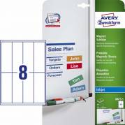 Etiket, Avery, J8875-5, Inkjet 50x140mm hvid, antal etiketter pr. ark : 8 pakke a 40 stk
