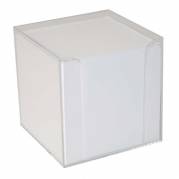 Kubus dispenser, BNT, transparent 9,5x9cm, blok af 700 ark