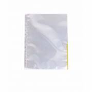 Signallomme, Esselte gul 105&micro;m, 210x297mm, plastik pakke a 100 stk