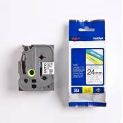 Labeltape, Brother Labeltape, TZE151 24mmx8.00m sort/transparent
