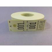 Garderobenumre, NN, 2-delt, gul rulle a 2 x 500 stk