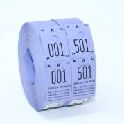 Garderobenumre, NN, 2-delt, lilla rulle a 2 x 500 stk