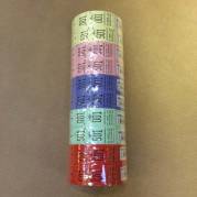 Garderobenumre, NN, 2-delt, assorteret rulle a 2 x 500 stk