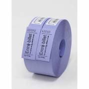 Entrebillet, NN 63mm, Nummereret fra 1-10.000, lilla rulle a 1000 stk