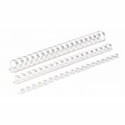 Spiralrygge, Fellowes, 21 ringe, Plast 16 hvid  pakke a 100 stk