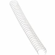 Spiralrygge, Fellowes, 3:1, Metalwire 12 hvid, antal ark: 100  pakke a 100 stk