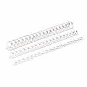 Spiralrygge, Fellowes, 21 ringe, Plast 38 hvid, antal ark: 340  pakke a 50 stk