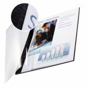 Skinneomslag, Leitz ImpressBIND Transparent forside Bagside i l&aelig;rredspr&aelig;get karton transparent/sort  pakke a 10 stk