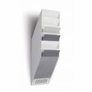 Brochure holder, Durable Flexiboxx A4 6 fag st&aring;ende, hvid